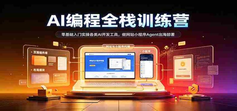 从零起步,AI编程全栈高手训练营:掌握多种AI开发利器,打造网站小程序,助力Agent海外部署-有道网创
