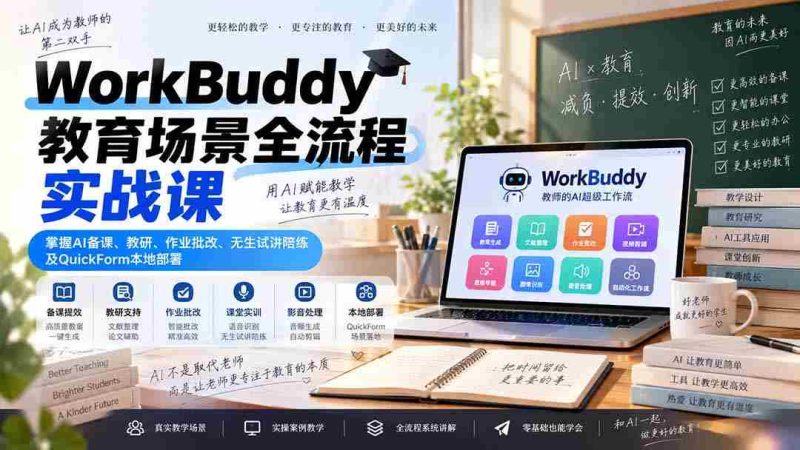 全链路教育实战:WorkBuddy助力AI辅助教学,从备课到无生试讲一键掌控-有道网创