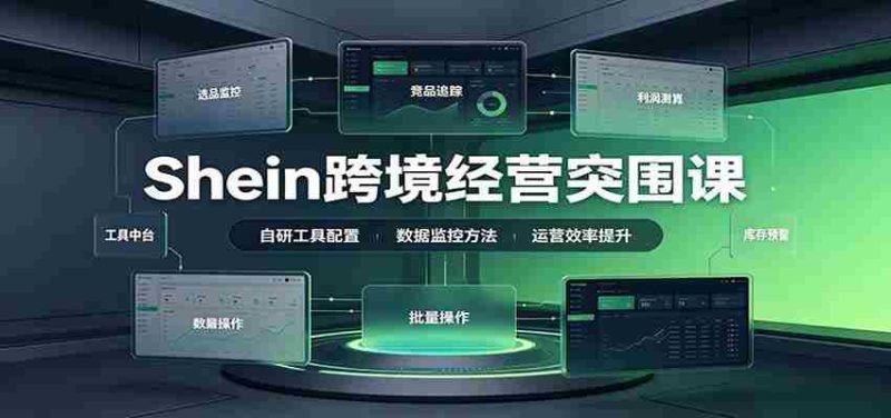 Shein跨境经营突围课:选品测品运营优化,自研工具赋能,破解单量与利润增长困境-有道网创