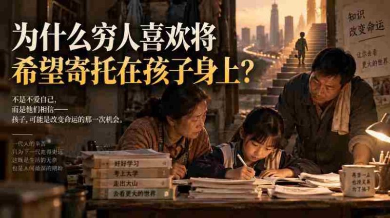 某社群精品文章:为什么穷人喜欢将希望寄托在孩子身上?-有道网创