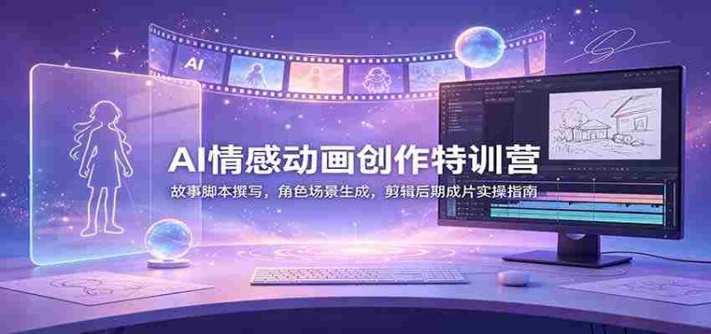 AI情感动画创作特训营:故事脚本撰写,角色场景生成,剪辑后期成片实操指南-有道网创