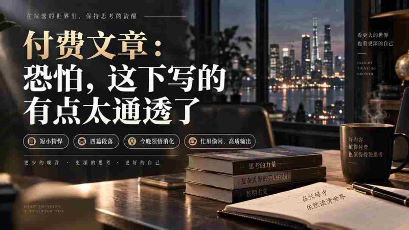 (20317期)灏泽付费文章:恐怕,这下写的有点太通透了-有道网创