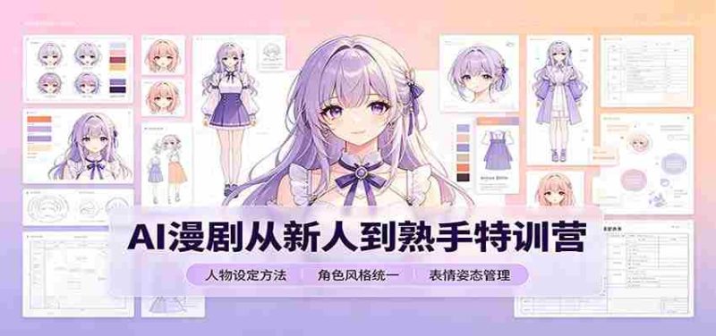 AI漫剧从新人到熟手特训营:剧本分镜创作,提示词模板,人物设定与工具资源-有道网创