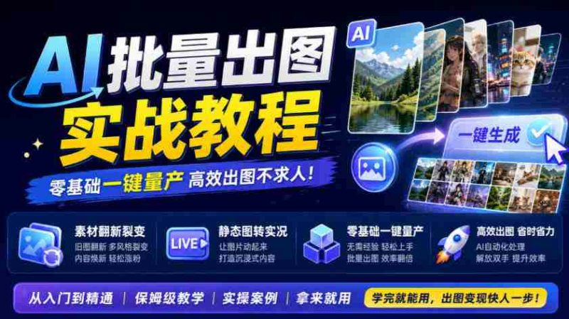 揭秘AI绘图实操攻略:素材重生激增,静态图变身动态盛宴,零基础轻松批量产出-有道网创