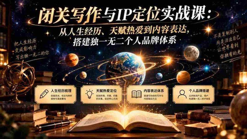 深入闭关,塑造个人IP:挖掘人生故事与激情所在,打造个性化内容表达体系-有道网创