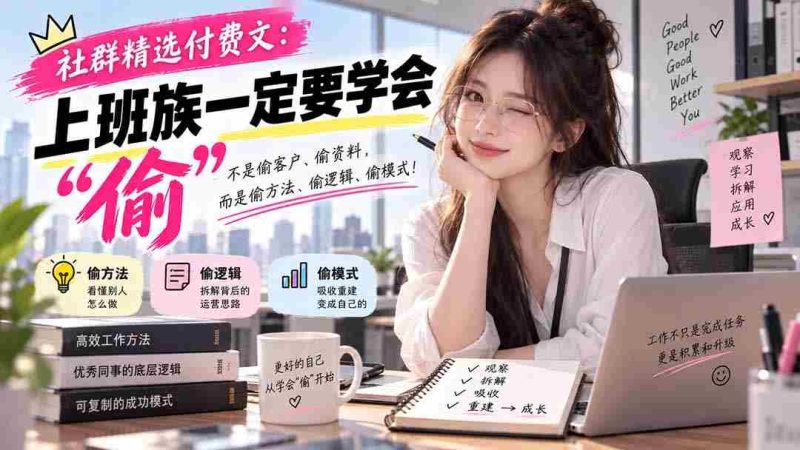 社群精选付费文：上班族一定要学会“偷“-有道网创