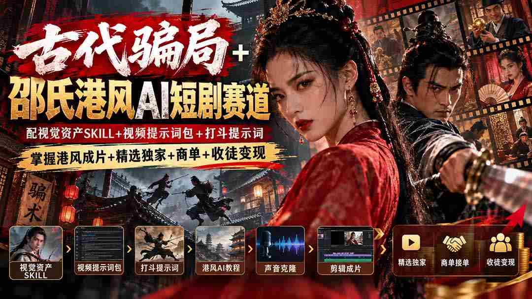 穿梭古韵陷阱，邵氏风华AI剧作新径：解锁视觉魔力，巧用视频关键词，激战动作脚本，打造经典港味影视盛宴——独家精选，商业合作，传承技艺，财富共赢-有道网创