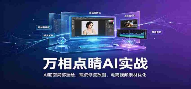 万相点睛AI实战:AI画面局部重绘,瑕疵修复改图,电商视频素材优化-有道网创