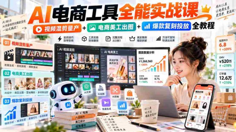 揭秘AI电商神器,一站式视频剪辑、美图制作与爆款打造全攻略-有道网创