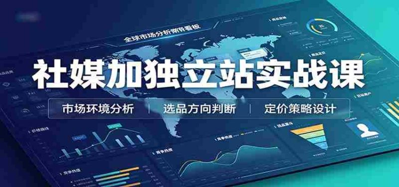 社媒加独立站实战课:市场环境选品定价,社媒运营建站,私域网红营销教学-有道网创
