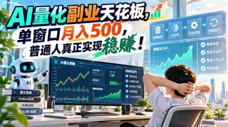 探秘AI量化副业巅峰：一窗独占，月薪过千，凡人亦可稳赚不赔！-有道网创