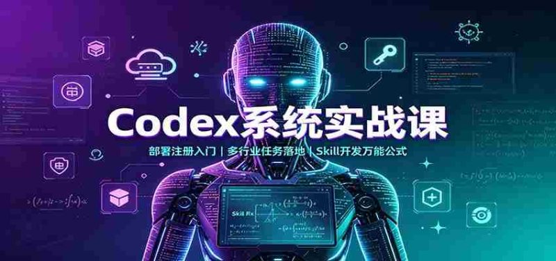 Codex系统实战课:部署注册入门,多行业任务落地,Skill开发万能公式-有道网创