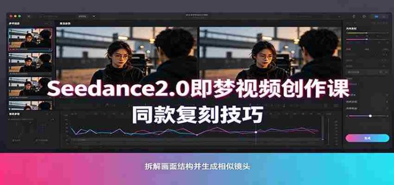 Seedance2.0即梦视频创作课：剧本式视频制作，同款复刻技巧，多行业案例落地教学-有道网创