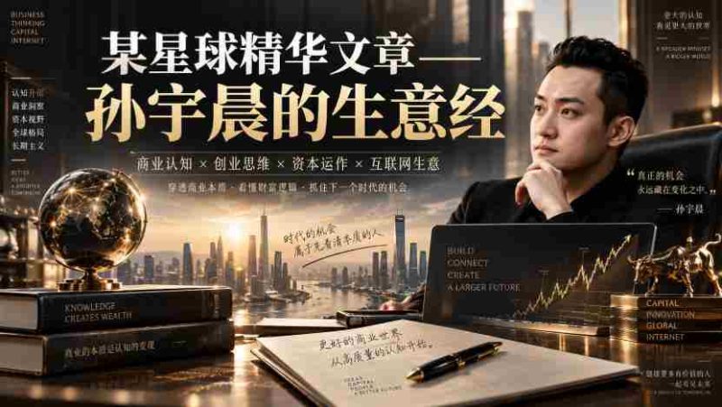 某星球精华文章——孙宇晨的生意经-有道网创
