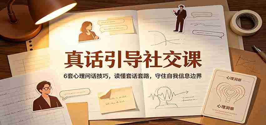 真话引导社交课：6套心理问话技巧，读懂套话套路，守住自我信息边界-有道网创