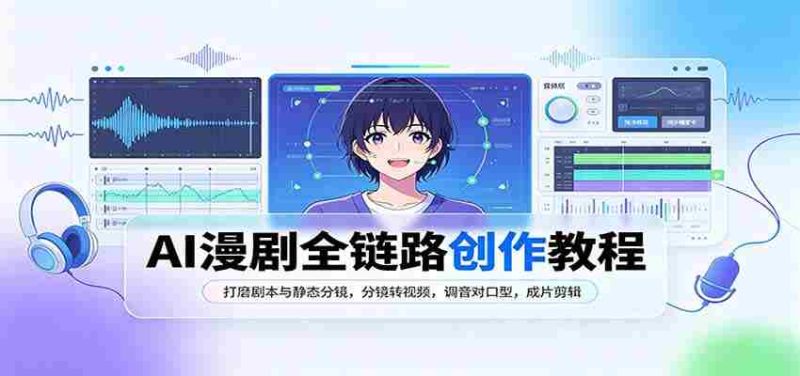 全面掌握AI漫剧创作:剧本打磨与分镜设计,静态转动态,音效配对,精剪成片攻略-有道网创