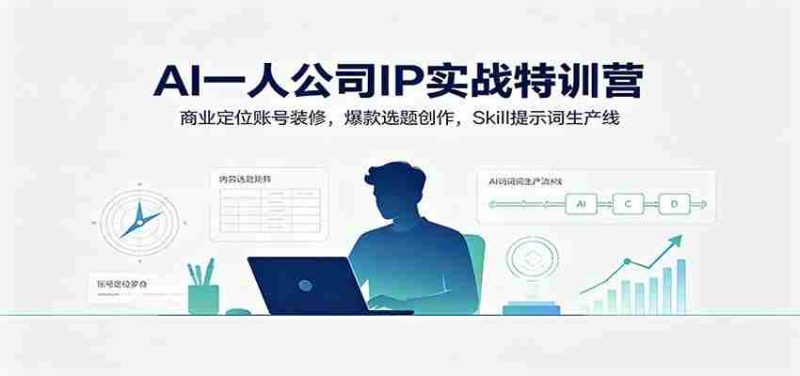 AI一人公司IP实战特训营:商业定位账号装修,爆款选题创作,Skill提示词生产线-有道网创