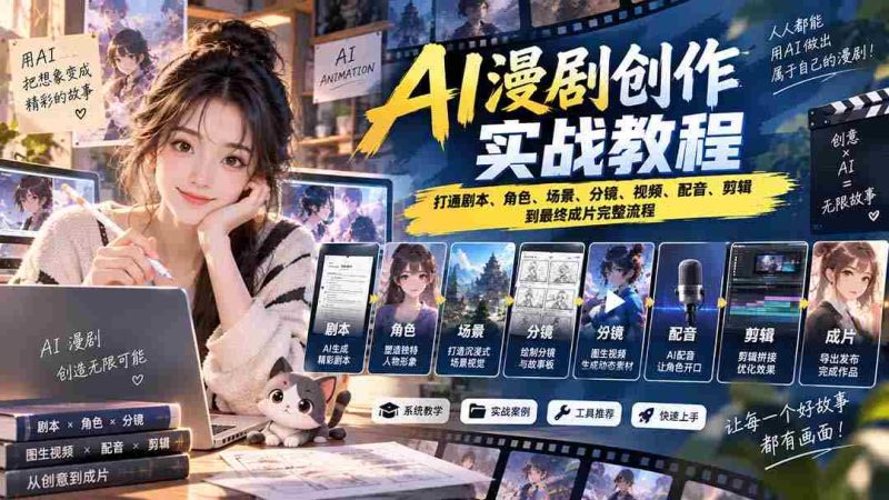 2026前沿AI动漫制作攻略:剧本、角色、场景、分镜、视频、配音、剪辑一站式实操指南-有道网创