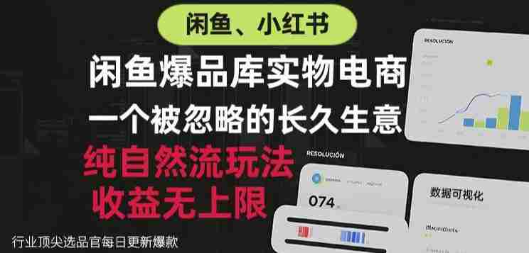 闲鱼小红书实物电商,纯自然流玩法,一个被忽略的长久生意,收益无上限【揭秘】-有道网创