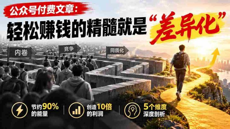 揭秘公众号盈利之道：差异化内容，轻松实现财富增长-有道网创