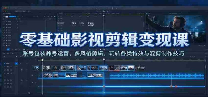 影视剪辑新手速成指南:打造高颜值账号,掌握多元剪辑风格,轻松驾驭特效混剪艺术-有道网创