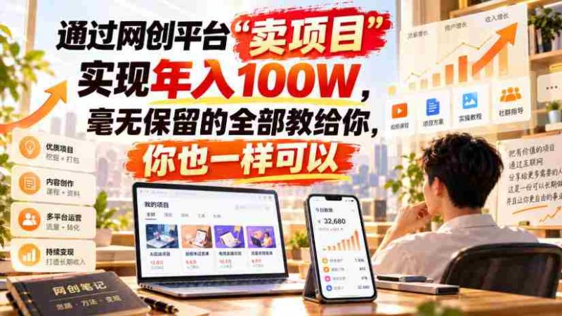 揭秘网络创业平台“项目销售”之道:轻松实现年薪百万,倾囊相授教你成功秘诀!-有道网创