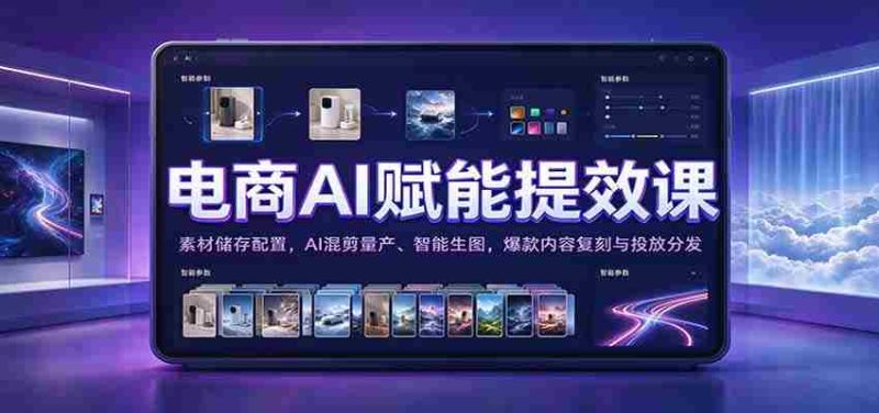 电商AI助力效率升级:素材存储优化,AI智能混剪批量生产,智能绘图,爆款内容复制及精准投放-有道网创
