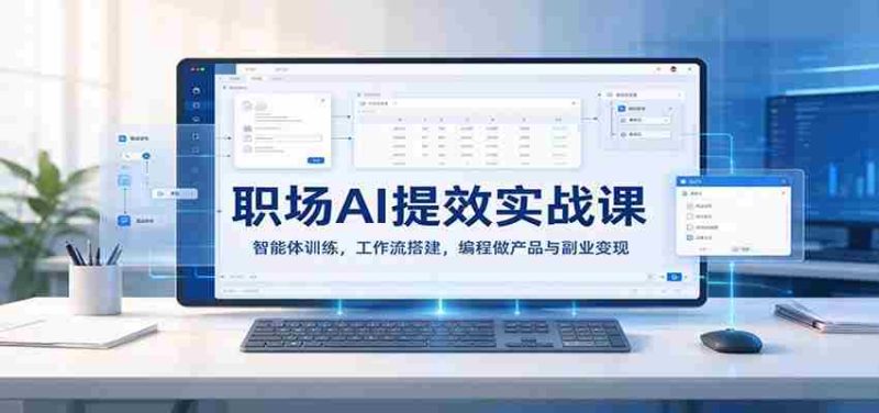 职场智能助手高效指南:打造AI智能体,构建工作流,编程创作与副业盈利之道-有道网创