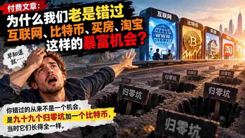 揭秘:为何屡屡错失互联网、比特币、购房、淘宝等致富良机?-有道网创