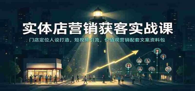 实战攻略:实体店吸客秘籍——店铺个性塑造、短视频吸粉技巧,价值营销文案宝典一网打尽-有道网创