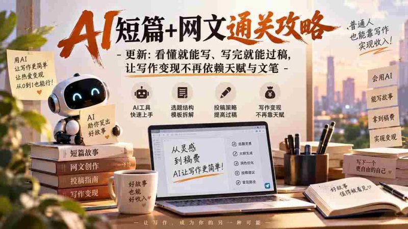 掌握AI辅助网文创作秘诀,轻松突破更新极限,解码爆款文案,让文采变现无需仰赖天赋与笔触-有道网创