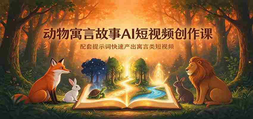 AI赋能寓言故事短视频制作：跟随提示词高效产出动物寓言短片-有道网创