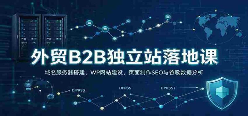 外贸B2B独立站落地课:域名服务器搭建,WP网站建设,页面制作SEO与谷歌数据分析-有道网创