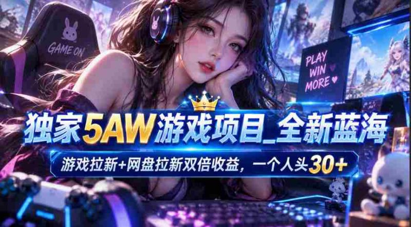 揭秘:5AW游戏蓝海策略,一箭双雕网盘拉新,每新增一位玩家即享30米丰厚回报-有道网创