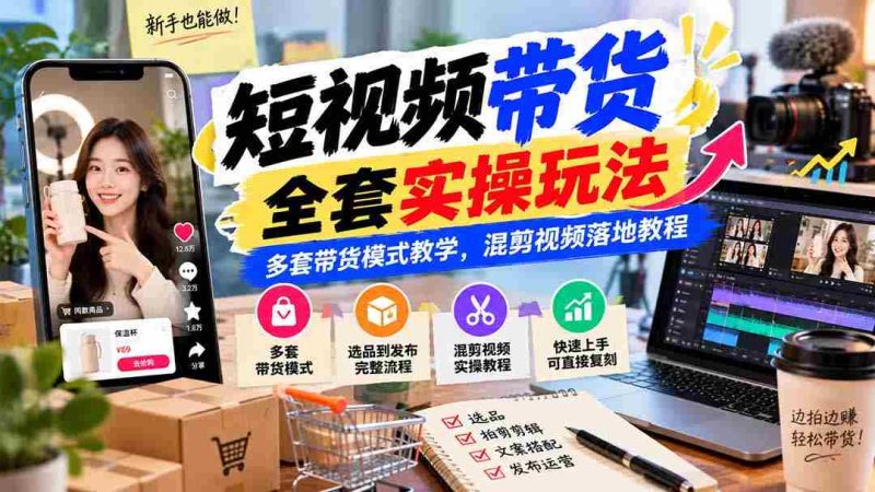 揭秘短视频无痕带货全攻略:多重带货技巧深度解析,实战混剪教程一网打尽-有道网创