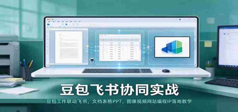 豆包与飞书联手实操:高效工作联动,文档、表格、PPT及图像视频编程教学一网打尽-有道网创