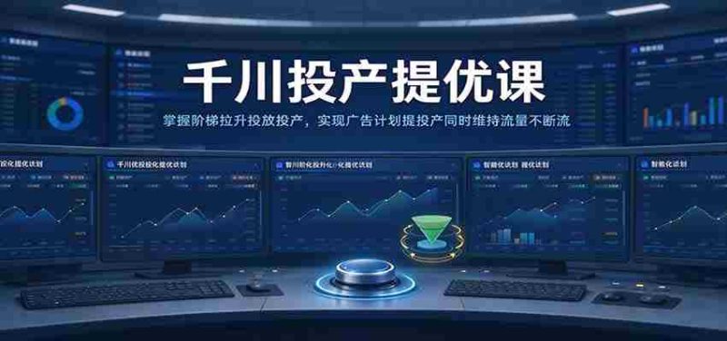 千川全新升级课程:高效提升广告投放转化,平衡流量与投产比,助力广告策略双丰收-有道网创