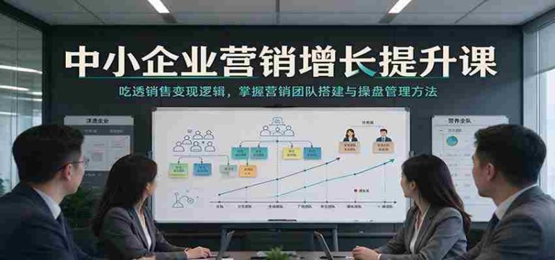 深度解码中小企业营销增长秘诀:精通销售转化技巧,学会高效营销团队组建与运营管控-有道网创