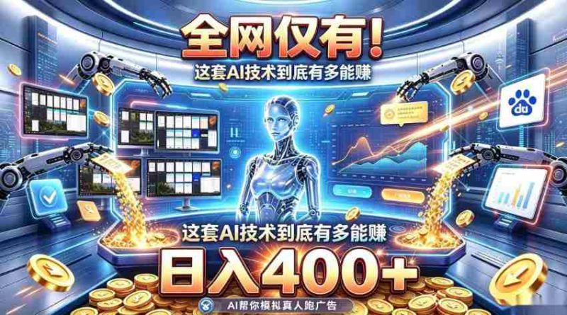 全网仅有!这套AI技术到底有多能賺,日入400+,无需人工干预,实现真正被动变现【揭秘】-有道网创