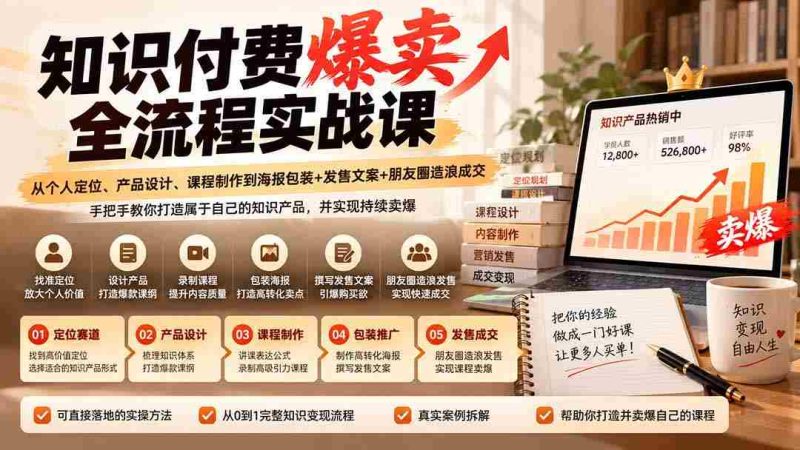 揭秘知识付费热销秘诀:从个人品牌塑造到课程打造,一站式掌握营销与成交策略-有道网创