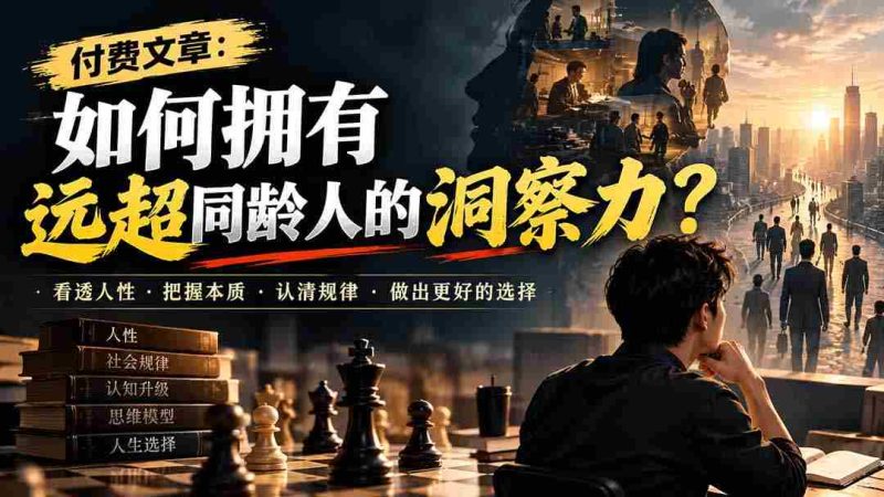 原文改写:解锁洞察力:一篇文章教你如何胜过同龄人-有道网创
