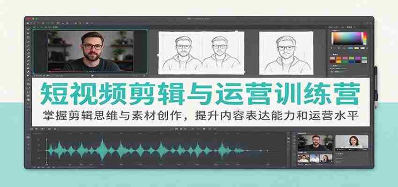 短视频制作与运营实战班:解锁剪辑技巧与素材创意,强化内容输出与运营技能-有道网创