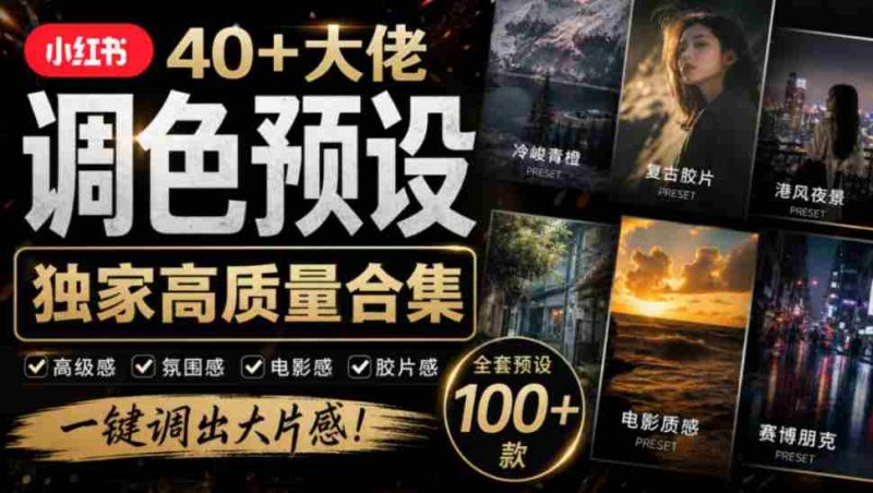 独家整理!40+网红摄影师调色秘籍大集合,婚礼、人像、风光摄影师精选预设,按名索引,速来收藏!-有道网创