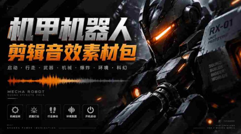 探寻机甲音效秘境:精选机器人变形能量移动音效,汉化无损素材大集合,Boom Library Mechs&Robots倾情呈现-有道网创