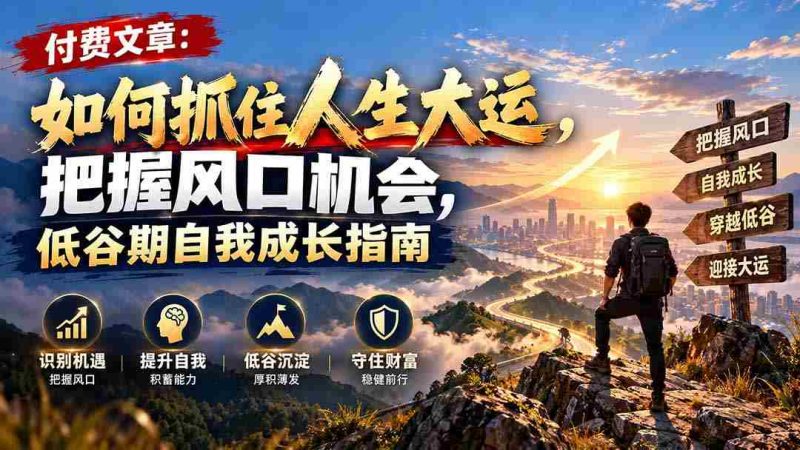 深度解析:解锁人生巅峰,掌握时运脉动,逆境突破之道全攻略-有道网创