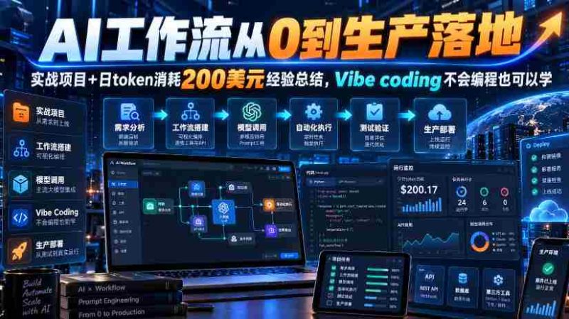 探索AI工作流从无到有:实战项目助力,仅需每日200美元,Vibe coding让编程小白也能驾驭-有道网创
