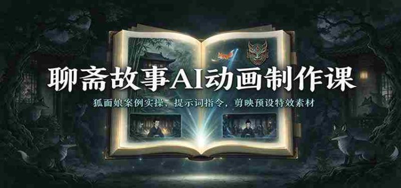 AI动画演绎《聊斋》奇谈:狐面娘实操教程,掌握剪映特效技巧-有道网创