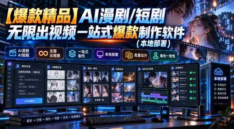 热销爆款】AI驱动影视制作神器:漫剧/短剧批量生成,本地部署轻松打造视频盛宴-有道网创