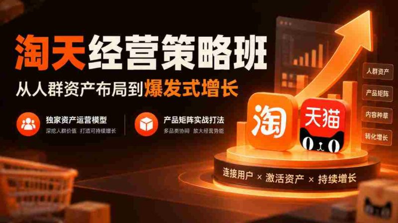 探索淘天经营奥秘:从精准人群布局至迅猛增长,揭秘独门资产运营模式,实战产品矩阵战略攻略-有道网创