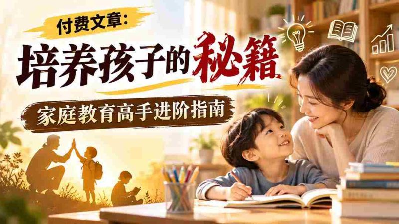 揭秘:育子宝典大公开,家庭教育达人升级攻略-有道网创